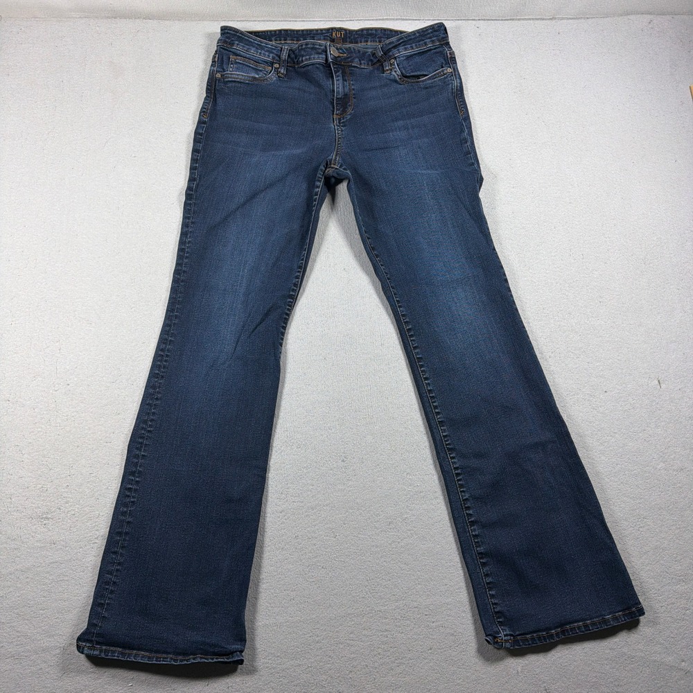 Kut From The Kloth Baby‎ Bootcut Jeans Women 14S Slim Dark Blue Wash Denim